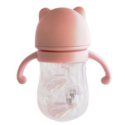 China Drinking Cup Ppsu Water BPA Free Silicone Straw Cup Free Wide Drop Nipple Caliber Resistant Baby With Handle for sale