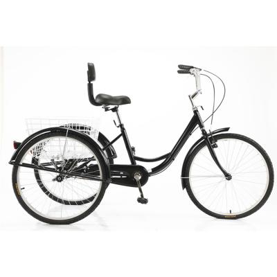 중국 Steel Tricycles Adult Tricycle 20 24 Inch 3 Wheels Bikes Three Wheels Bike Tricycle With Shopping Basket 판매용