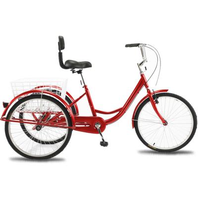 Chine 24 Inch Old Single Big Wheel Adult Tricycle Steel Gear Pedal Wholesale Tricycles à vendre