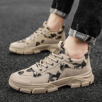 China New Fashion Lightweight Work Canvas Men's Casual Shoes Camouflage Tooling Boots Breathable Work Insurance Non-Slip Wear-Resistant Shoes for sale