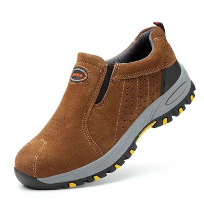 China Insulative Steel Head Anti-Sensual Anti-Puncture Laceless Safety Shoes Whip Insulation Welding Breathable Work Shoes for sale