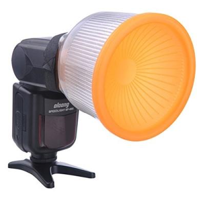 China Universal ABS Amber Chrome Dome Lambency Flash Diffuser Kit For Canon, Nikon, Pentax, Olympus etc. for sale