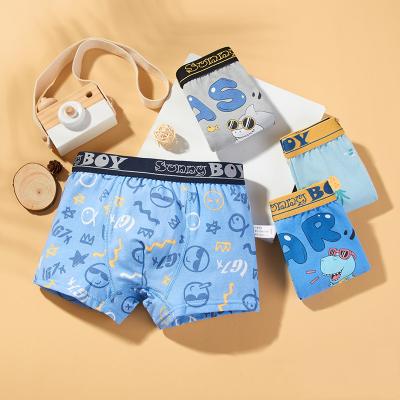 China Best Selling Thermal M~4XL Kids Underwear Boys Boxer Europe Shorts Cartoon Waistband Combed Cotton Boy Boxer for sale