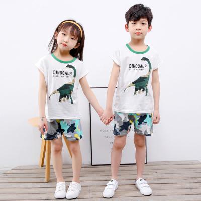 China Fashion Design Casual 100~160cm Stocked Kids Clothes Sleepwear Cotton Printing Pajamas For Teenagers for sale