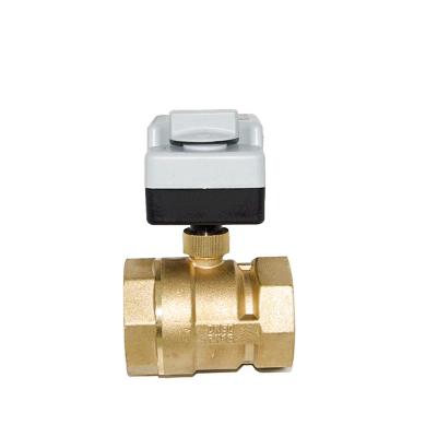 China 2 Inch Ball Valve 3 Wire Bidirectional Control General Brass Valve Motorized Electric Ball Valve With Manual Switch for sale