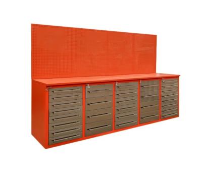 China Stainless Steel Handles 72in Orange Tool Cabinet with Tools Heavy Duty Cabinet Handles for sale