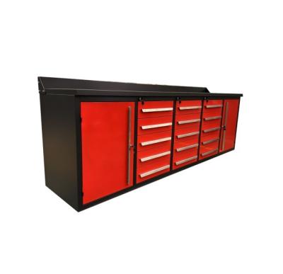 China Multifunctional Workshop Storage 17 Drawers Workbench for Cold Rolled Steel Garage for sale