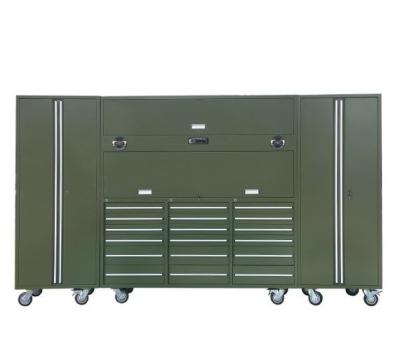 China Silver Heavy Duty Garage Cabinets Equipment Chest Tool Set Tools Box Cabinet Station for sale