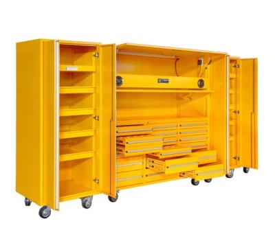 China Silver Heavy Duty Rolling Tool Cabinet and Tools Box Set with Performax Side Cabinet for sale