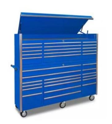 China Powder Coat Steel Assembly Tool Box with Trolley 55 Inch Stainless Steel Tool Chest for sale