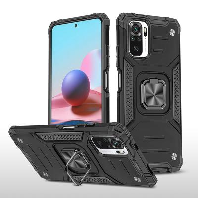 China Shockproof wholesale strong adsorption portable kickstand tpu pc phone case shockproof cases for xiaomi redmi note 10s case for sale