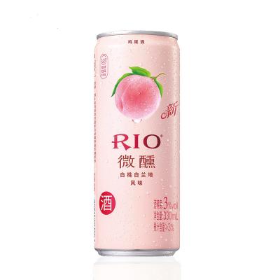 China Rio tinned RIO-P flavor of kinds of peach light brandy premix fruit flavor drinks for sale