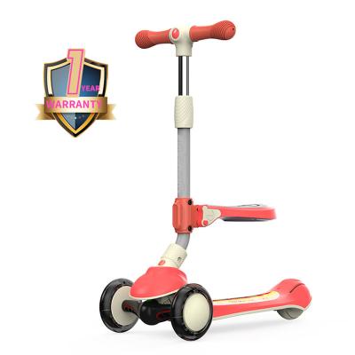 China Youth Wholesale Adjustable Flashing Design Three Wheel Height Kids Scooter With Seat , Kids Kick Scooter Kids Scooter 2 In 1 for sale