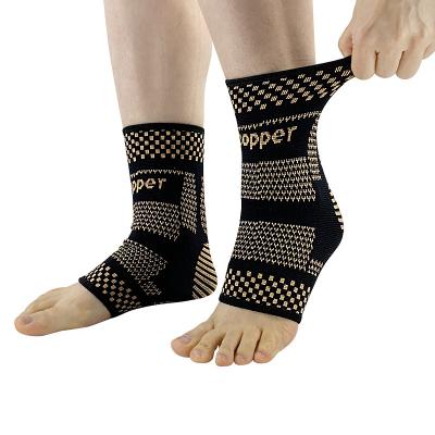 China OEM QUICK DRY Foot Fasciitis Plantar Sleeve Bumps Copper Guard With Arch Ankle Brace Compression Ankle Support for sale