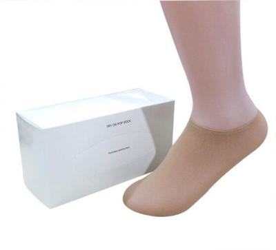 China Good elasticity QUICK DRY try on socks boxes socks disposable socks test socks for shoes showroom for sale