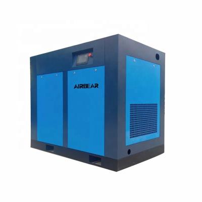 China Energy Saving Single Stage 75kw 100hp Lubricated Double Stage VSD Screw Air Compressor for sale