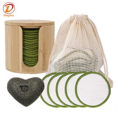 China amazon hot sale bamboo makeup remover pads reusable zero waste washable and eco friendly pads for all type bamboo skin pad for sale