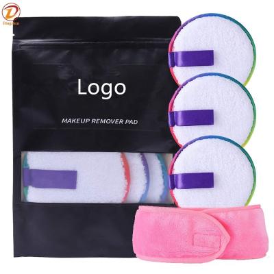 China Amazon Hot Selling Microfiber Makeup Remover Pads Reusable Face Makeup Remover Pads Cleaning Sponge For All Skin Type for sale