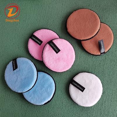 China Soft Touch Microfiber Washable Rounds Cleaning Blast Eco Friendly Reusable Makeup Remover Pads For All Skin Types Daily Using for sale