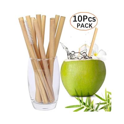 China Reusable Eco-Friendly Reusable Plastic Bamboo Straws Alternative Plastic Drinking Straws Free Sample Strong Durable Bamboo Straw for sale