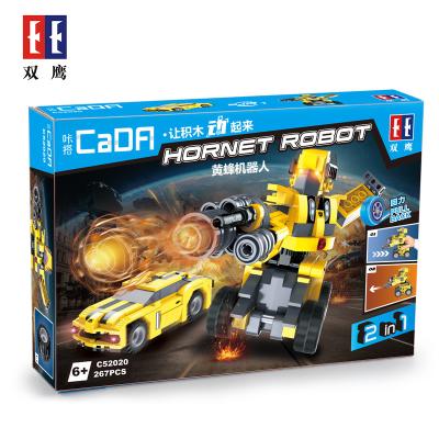 China DIY TOY CaDA C52020 Wasp Robot Deformation Robot Bricks Building Blocks Toys educ toy plastic diy set educational games for sale