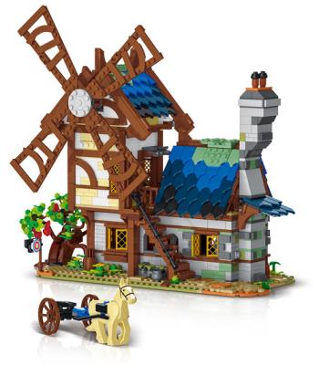 China DIY TOY New Urge 50103 Medieval Streetview MOC Series Town Windmill Blocks and Model Building Toys Kids Toys Rod Educational Kid for sale