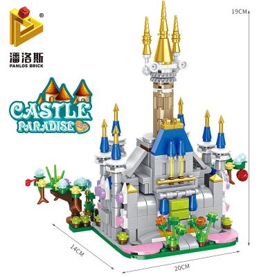 China DIY TOY Panlos 633056 Princess Castle Paradise Building Block Sets 12 In 1 Plastic Bricks Legoi City Fairtale Urban Castle Architecture for sale