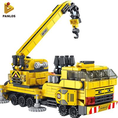 China DIY TOY Panlos 633054 legoi construction toy engineering plastics Crane Vehicle building block sets diy kits to push back educational toys for sale