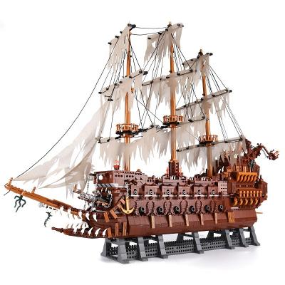 China Flying Dutchman Caribbean 16016 Building Block Eco-friendly Material Bricks Toy Pirate Assemble Gift For Kids for sale