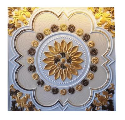 China Artistic False Ceilings Interior Decoration Ceiling Designs GRG Tiles Gypsum Ceiling Panel For Africa Iraq for sale