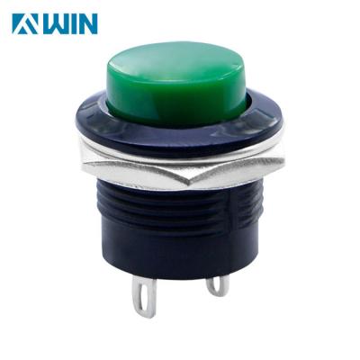 China PB02 series 16MM round push button switch with Off-(On) momentary action for sale