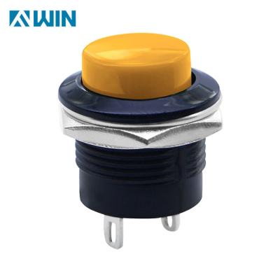 China SPST No Lock Off On Car Starter Horn Push Switch Lockless Round Push Button Switch for sale