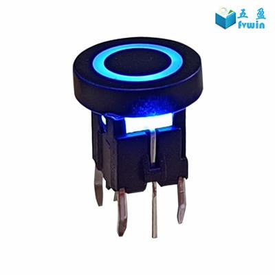 China 7.5mm High Quality laser carving pattern led tact switches,Plug Led Tact Switches with laser patten cap for sale