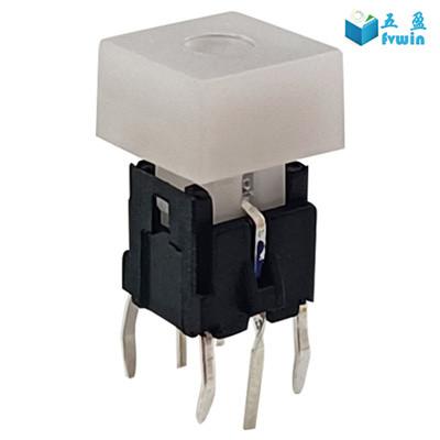 China Momentary Illuminated tact switch with transparent tactile cap and 3V LED for sale