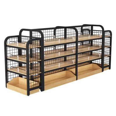 China Morden Adjustable Metal Display Stand Metal Supermarket Cosmetic Shelf for sale