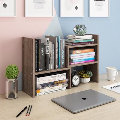 China Hot Selling Amazon Mini Expandable Universal Wood Shelf Bracket Small Desk Shelf for sale