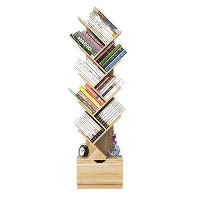 China 2021 Hot Sale Expandable Modern Creative Wooden Tree Shaped Shelf Bookcase for Bookcase Home Living Room for sale