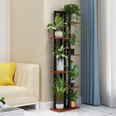 China Simply 4 Layers Thick And High Black Durable Modern Practical Flower Stand Designs for sale