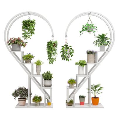 China Easy Assemble New Design 2021 New Design Flower Display Stand Indoor Plant Wooden Stand Nordic Minimalist Tiered Metal Frame For Weddings for sale