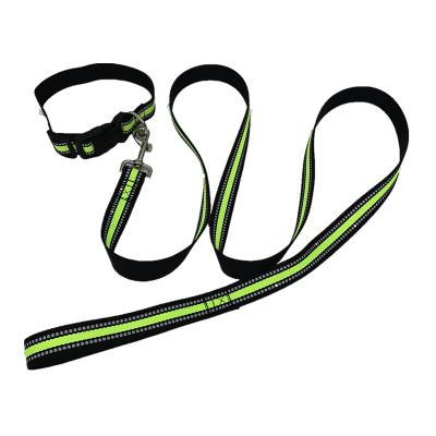 China Wholesale Adjustable Nylon Pet Padded Cat Dog Reflective Collar and Safe Leash at Night for sale