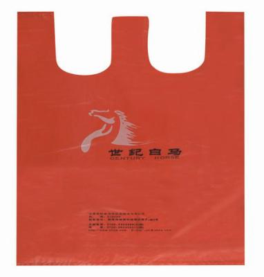 China bolso de compras biodegradable del plástico PE con la manija para el supermercado en venta