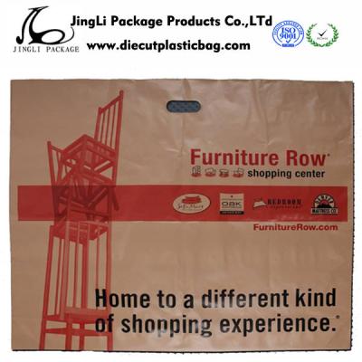 China Large Clothes Recycling Die Cut Handle Bags personalized Plastic Packing Bag for sale