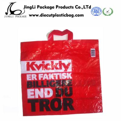 China Red Printed Rope Handle Bags plastic garment bags for Shopping for sale