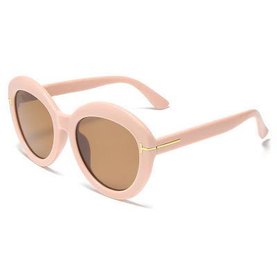 China PANO Vintage Girl Round Plastic Gradient Pink Unisex Round Sunglasses 2021 Women Fashion Gradual Shades UV400 for sale