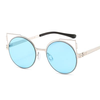 China Fashion PANO Sunglasses PANO Sunglasses Elegant Round Metal Frame Clear Sunglasses Women Glasses2021 for sale