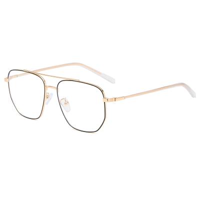 China Slim retro PANO retro metal pilot optics double bridge eyeglasses2021 in stock high-end frames for sale