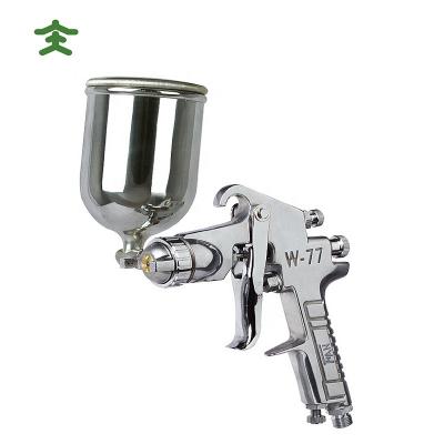 China W77 Gravity HVLP 400cc 2.0mm Silver Color Primer Paint For Car Furniture Paint Coat Spray Gun 400ml for sale