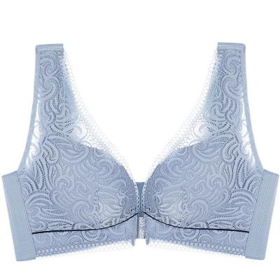 China 2021 High grades young lace pump cotton soft gather bra ladies daily ultra-thin romantic sexy bra for sale