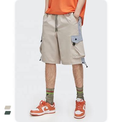 China Breathable Men's Streetwear Color Patch Cargo Pants Pockets Summer Loose Fit Shorts Pants Men's Casual Cargo Pants for sale