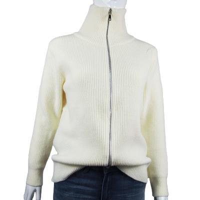 China Anti-wrinkle High Neck Long Sleeve Cardigan Turtle Neck Sweater With Zipper for sale